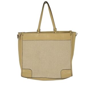 Anna‎ Paola Genuine Leather Straw Structured Elegant Large Tote